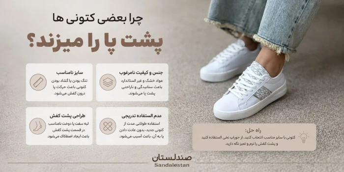 چرا بعضی کتونی ها پشت پا را میرنند؟