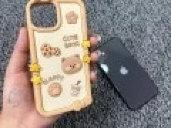 قاب گوشی دو خرس کرم✅️