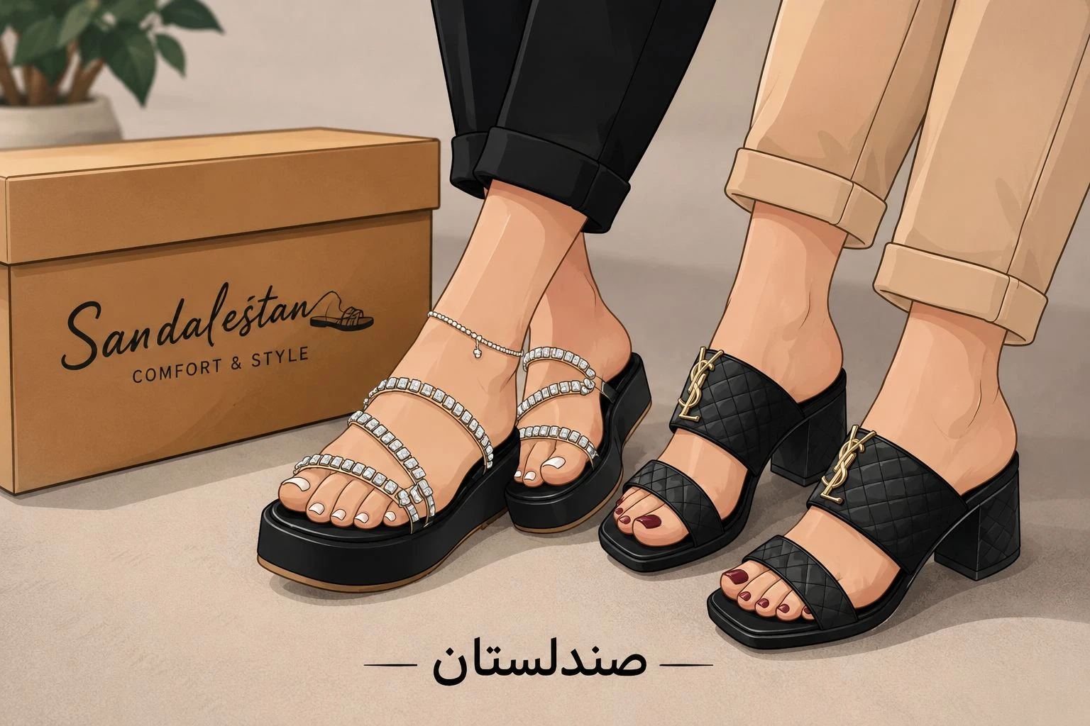 صندل پاشنه دار بهتره یا صندل بدون