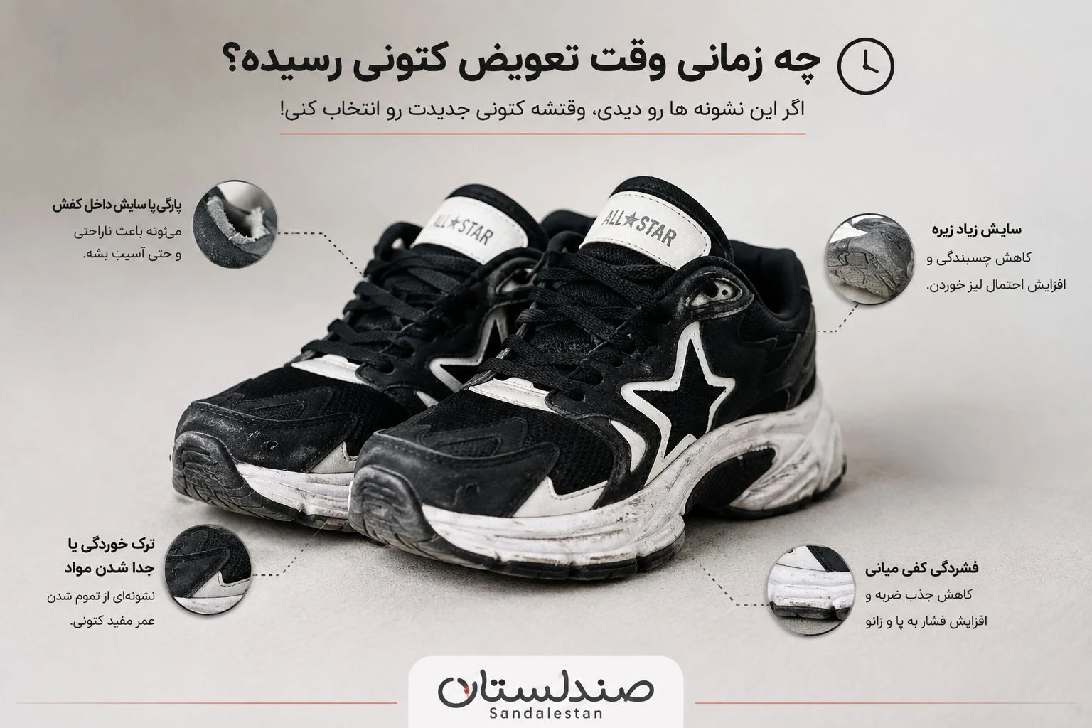 چه زمانی وقت تعویض کتونی رسیده؟