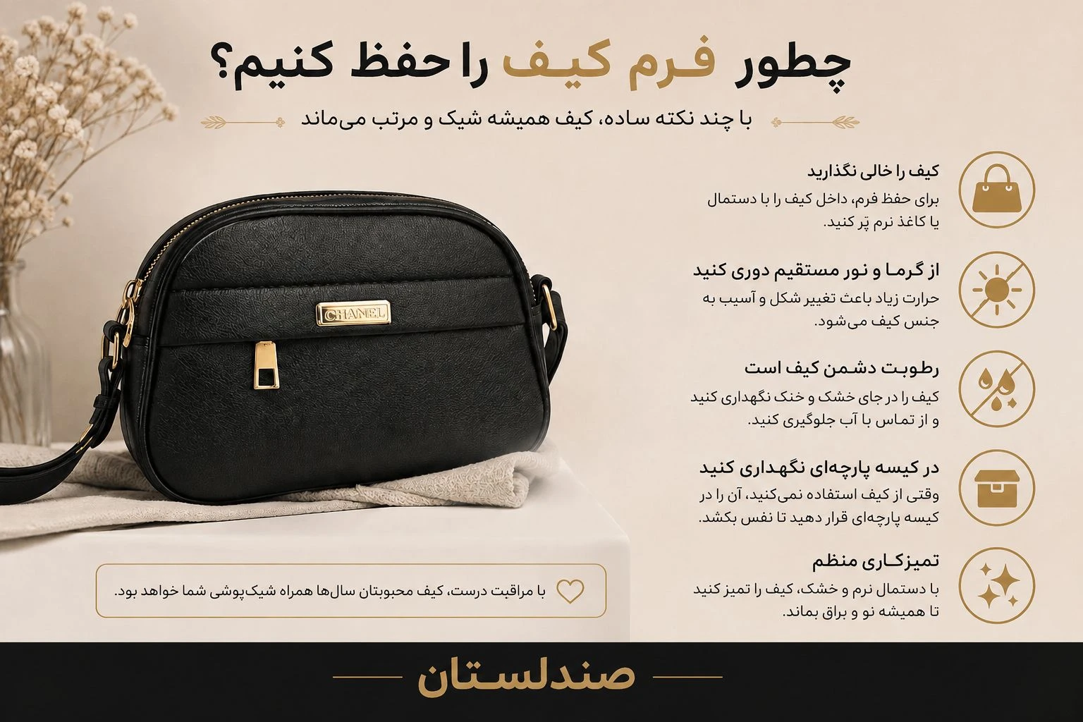  چطور فرم کیف را حفظ کنیم!؟