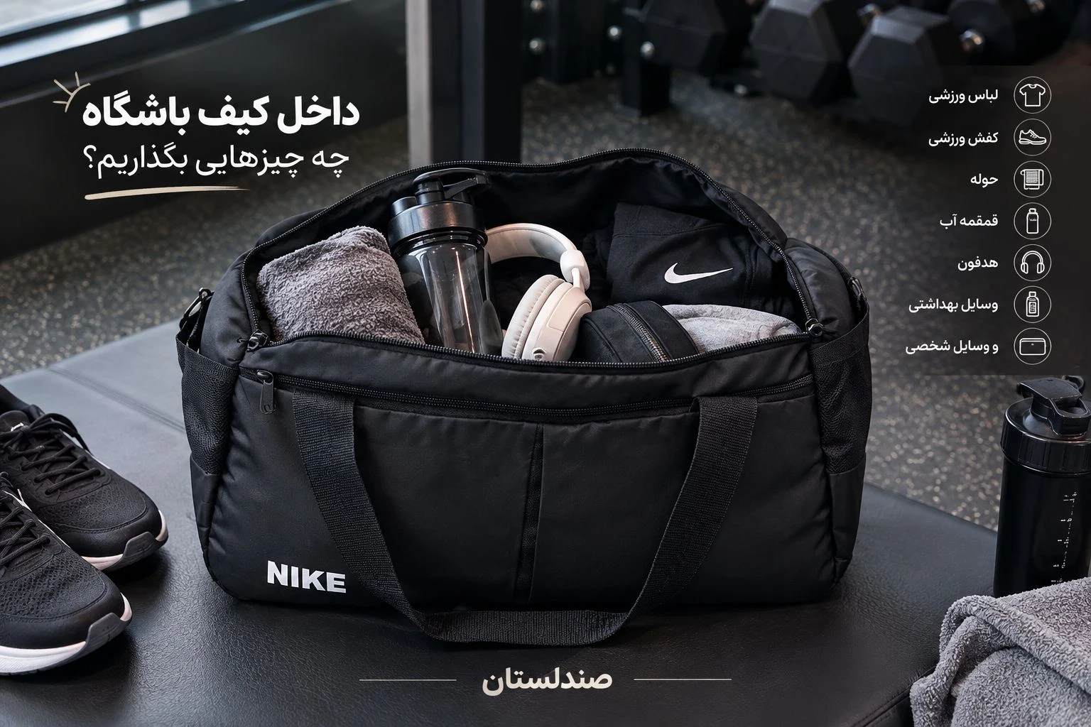  داخل کیف باشگاه چه چیزی هایی باید بزاریم؟